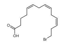 14-bromotetradeca-5(Z),8(Z),11(Z)-trienoic acid结构式