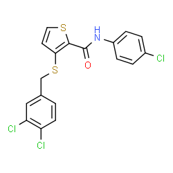 N-(4-Chlorophenyl)-3-[(3,4-dichlorobenzyl)sulfanyl]-2-thiophenecarboxamide Structure