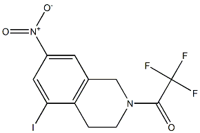 2,2,2-Trifluoro-1-(5-iodo-7-nitro-3,4-dihydro-1H-isoquinolin-2-yl)-ethanone结构式