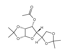 3-O-acetyl-1,2:5,6-di-O-isopropylidene-α-D-gulofuranoside结构式