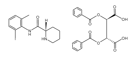 (S)-dibenzoyl-2-pipecolinoxylidide-L-tartrate Structure