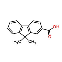9,9-Dimethyl-9H-fluorene-2-carboxylic acid structure
