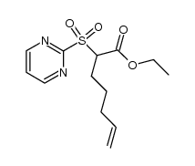 ethyl 2-(pyrimidin-2-ylsulfonyl)hept-6-enoate Structure