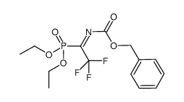 diethyl (N-benzyloxycarbonyl-2,2,2-trifluoroethaneimidoyl)phosphonate Structure