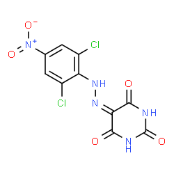5-[(2,6-Dichloro-4-nitrophenyl)hydrazono]-2,4,6(1H,3H,5H)-pyrimidinetrione结构式