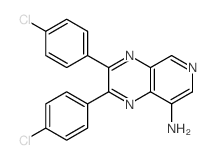 Pyrido[3,4-b]pyrazin-8-amine,2,3-bis(4-chlorophenyl)-结构式