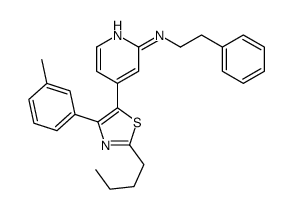 4-[2-butyl-4-(3-methylphenyl)-1,3-thiazol-5-yl]-N-(2-phenylethyl)pyridin-2-amine Structure