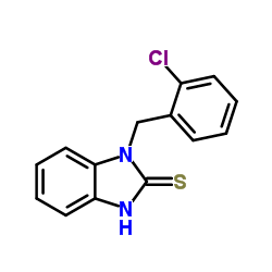 1H-Benzimidazole-2-thiol, 1-[(2-chlorophenyl)methyl]-结构式