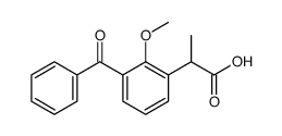 3-benzoyl-2-methoxyhydratropic acid structure