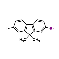 2-溴-7-碘-9,9-二甲基芴结构式