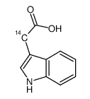 indole-3-acetic acid, [2-14c]结构式