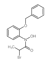 2-bromo-N-hydroxy-N-(2-phenylmethoxyphenyl)propanamide Structure