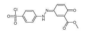 methyl 3-[(4-chlorosulfonylphenyl)hydrazinylidene]-6-oxocyclohexa-1,4-diene-1-carboxylate结构式