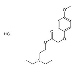 diethyl-[2-[2-(4-methoxyphenoxy)acetyl]oxyethyl]azanium,chloride Structure