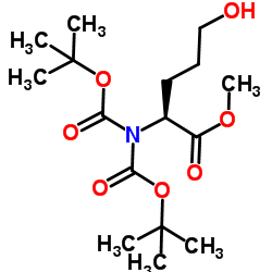 (S)-Methyl 2-Bi-((Tert-Butoxycarbonyl)Amino)-5-Hydroxypentanoate Structure