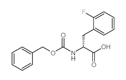 (R)-2-(((BENZYLOXY)CARBONYL)AMINO)-3-(2-FLUOROPHENYL)PROPANOIC ACID Structure
