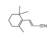 (2E)-3-(2’,6’,6’-trimethylcyclohex-1’-en-1’-yl)-tri-2-monoenenitrile Structure