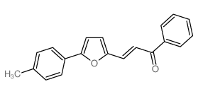 2-Propen-1-one, 3-[5-(4-methylphenyl)-2-furanyl]-1-phenyl- (en) Structure