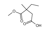 3-Methoxycarbonyl-3-methylpentanoic acid结构式