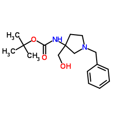 1-Benzyl-3-(hydroxymethyl)-3-Boc-aminopyrrolidine structure