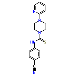 N-(4-Cyanophenyl)-4-(2-pyridinyl)-1-piperazinecarbothioamide结构式