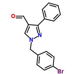 1-(4-Bromobenzyl)-3-phenyl-1H-pyrazole-4-carbaldehyde结构式