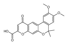 2,3-Dimethoxy-5,5-dimethyl-11-oxo-5H,11H-6,8-dioxa-benzo[a]anthracene-9-carboxylic acid结构式
