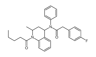 2-(4-fluorophenyl)-N-(2-methyl-1-pentanoyl-3,4-dihydro-2H-quinolin-4-yl)-N-phenylacetamide结构式