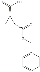 cis-2-((Benzyloxy)carbonyl)cyclopropanecarboxylic acid Structure