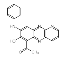 6-acetyl-8-anilino-5H-pyrido[2,3-b]quinoxalin-7-one Structure