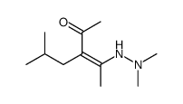 3-[1-(2,2-dimethylhydrazinyl)ethylidene]-5-methylhexan-2-one Structure