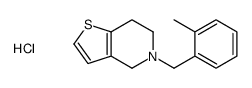 5-[(2-methylphenyl)methyl]-6,7-dihydro-4H-thieno[3,2-c]pyridine,hydrochloride Structure