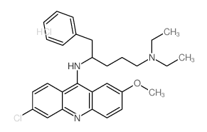 1,4-Pentanediamine,N4-(6-chloro-2-methoxy-9-acridinyl)-N1,N1-diethyl-5-phenyl-, hydrochloride(1:2)结构式