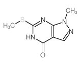 4H-Pyrazolo[3,4-d]pyrimidin-4-one,1,5-dihydro-1-methyl-6-(methylthio)- structure