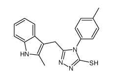3-[(2-methyl-1H-indol-3-yl)methyl]-4-(4-methylphenyl)-1H-1,2,4-triazole-5-thione Structure