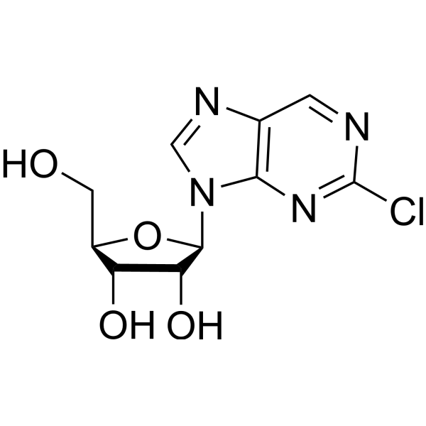 2-Chloro-9-(beta-D-ribofuranosyl)purine结构式
