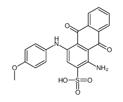 1-amino-9,10-dihydro-4-[(4-methoxyphenyl)amino]-9,10-dioxoanthracene-2-sulphonic acid structure