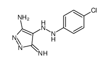 4-[(4-chlorophenyl)hydrazinylidene]pyrazole-3,5-diamine结构式