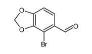 4-溴苯并[d][1,3]二氧戊环-5-甲醛结构式