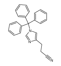 3-(1-trityl-1H-imidazol-4-yl)propanenitrile Structure