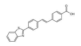 4-[2-[4-(1,3-benzothiazol-2-yl)phenyl]ethenyl]benzoic acid结构式