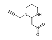 2-(nitromethylidene)-1-prop-2-ynyl-1,3-diazinane结构式