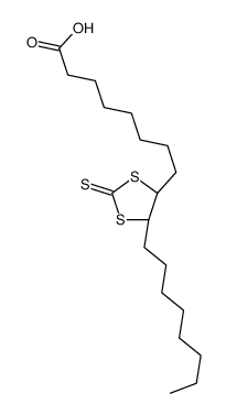 8-[(4S,5S)-5-octyl-2-sulfanylidene-1,3-dithiolan-4-yl]octanoic acid Structure