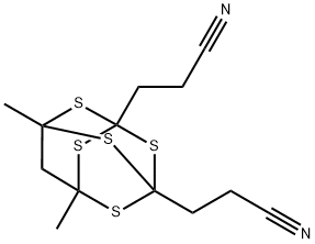 3,7-Dimethyl-2,4,6,8,9-pentathiaadamantane-1,5-dipropiononitrile Structure