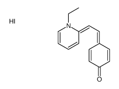 4-[2-(1-ethylpyridin-1-ium-2-yl)ethenyl]phenol,iodide Structure