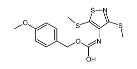 (4-methoxyphenyl)methyl N-[3,5-bis(methylsulfanyl)-1,2-thiazol-4-yl]carbamate结构式