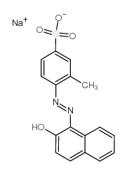 Benzenesulfonic acid,4-[2-(2-hydroxy-1-naphthalenyl)diazenyl]-3-methyl-, sodium salt (1:1) structure