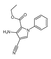 3-氨基-4-氰基-1-苯基-1H-吡咯-2-羧酸乙酯结构式