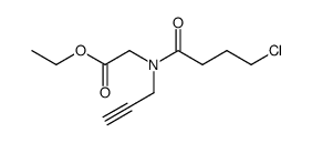 [(4-Chloro-butyryl)-prop-2-ynyl-amino]-acetic acid ethyl ester Structure