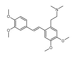 (E)-N-2{2-[2-(4,5-dimethoxyphenyl)ethenyl]-3,4-dimethoxyphenyl}ethyl-N,N-dimethylamine结构式